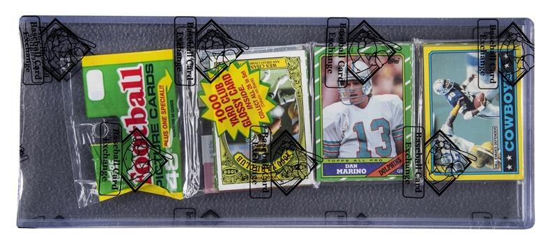 1986 Topps Football Unopened Rack Pack With Marino on Top - BBCE Sealed